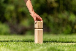 outdoor play kubb game
